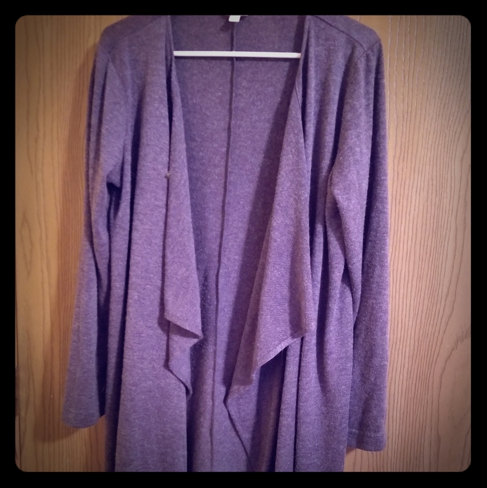 Womens Sz. M gray open cardigan